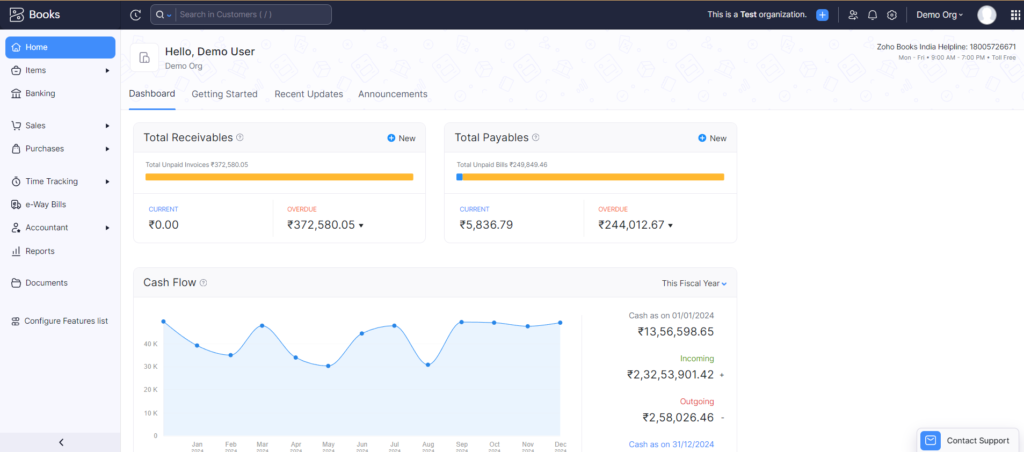 free accounting software zoho books